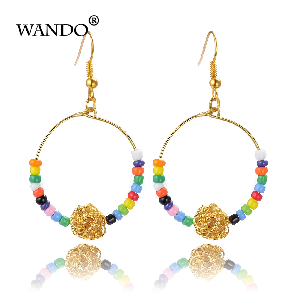 

WAND NEW Bohemian Multicolor Resins Tassel Earrings Long Earring Fashion Jewelry Statement Beads Drop Dangle Lucky bead Earrings