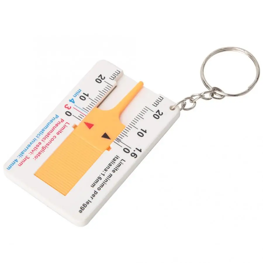 

0-20mm High Accuracy Plastic Tyre Tire Depth Gauge Caliper Measuring Ruler Tool