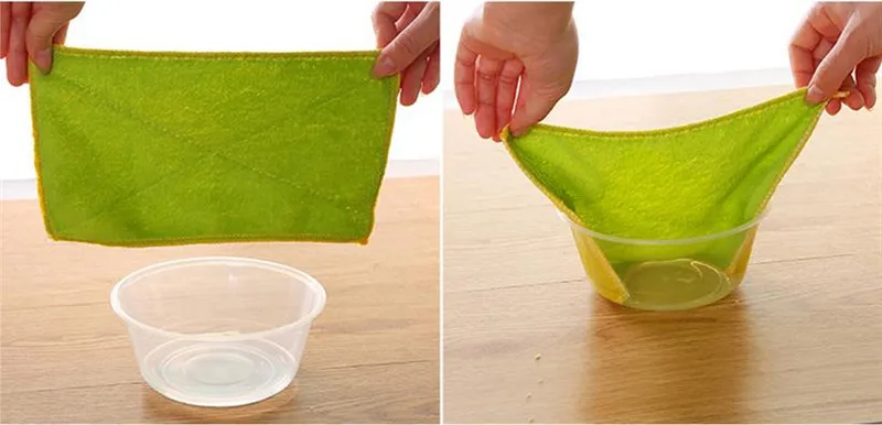 Высокоэффективная анти-смазка из бамбукового волокна для посуды тканевая салфетка для уборки абсорбент для мытья посуды кухонные тряпки для мытья Shamwow