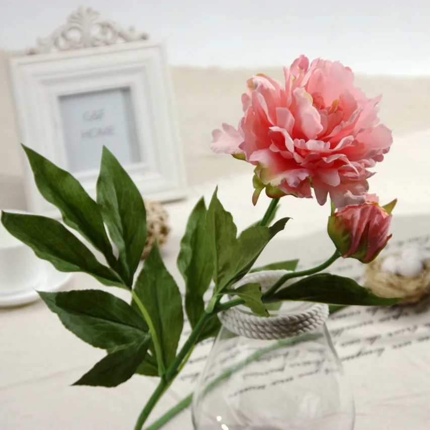 5pcs Factory wholesale double peony silk flower simulation ...