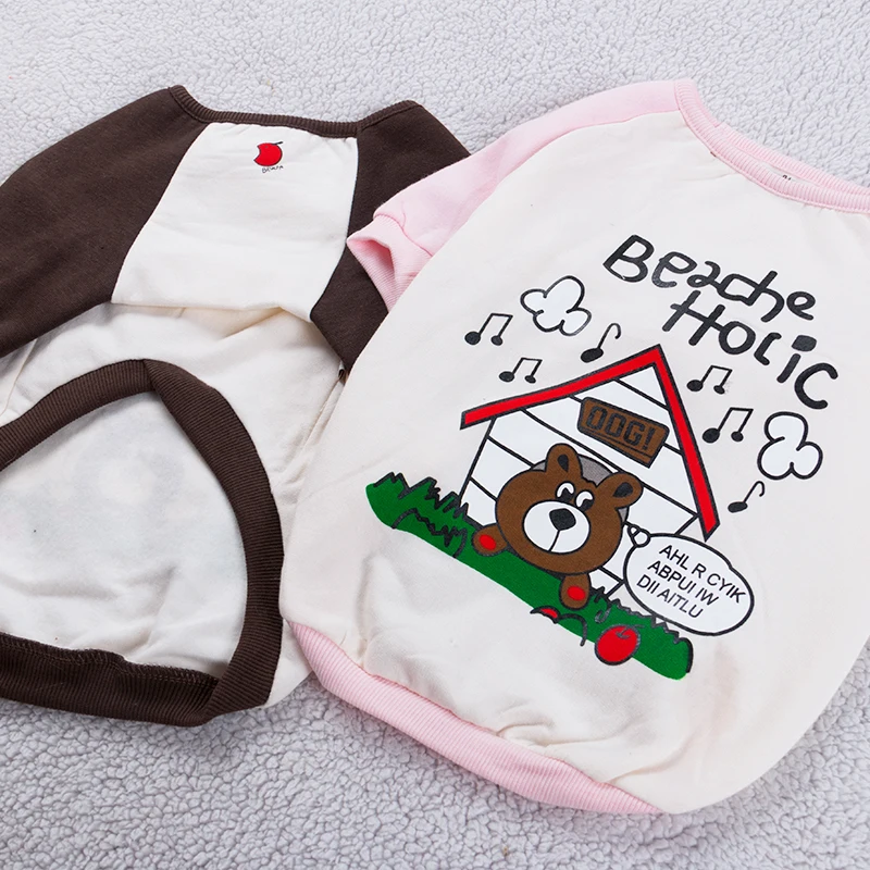Хлопковая рубашка для домашних животных, мягкая одежда для собак, одежда для домашних собак с принтом, одежда для маленьких и средних собак, костюм Французского бульдога, рубашка для домашних животных, Ropa Perro