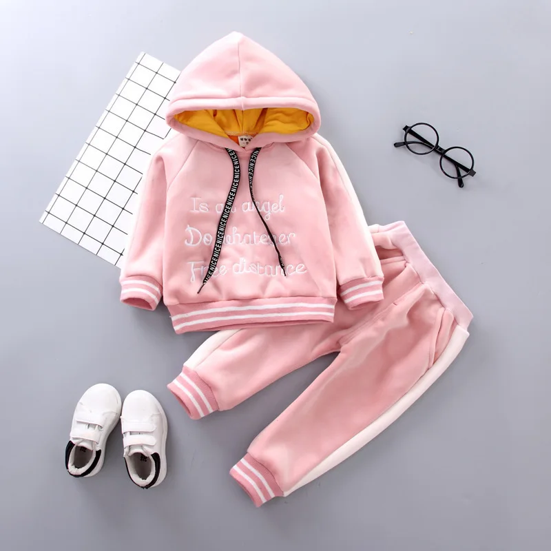 

Autumn Winter Girls Clothing Sets 2019 New Kid Casual Cotton Sports Hoodies+pants 2pcs Outfits For Children Girls Tracksuits Set