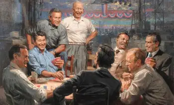 

TOP ART # American presidents print oil painting work--Huge size -good quality oil PAINTING - free shipping
