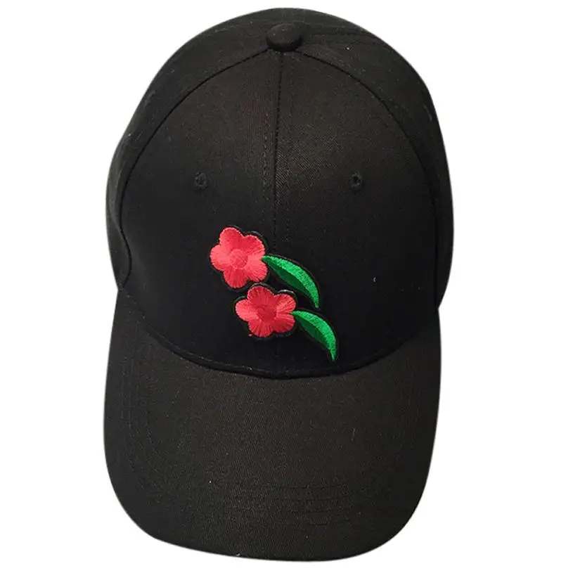 2017 casual hat Flower Applique print Baseball Cap casual cotton unisex