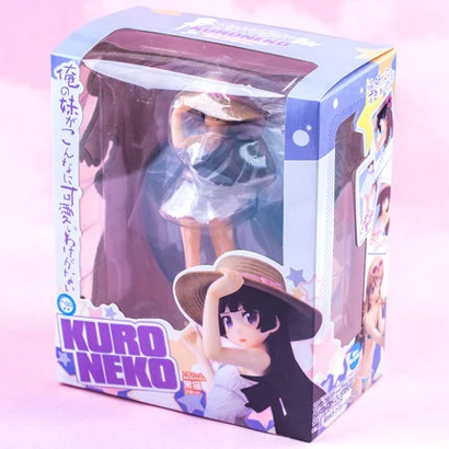 ПВХ аниме Oreimo Shironeko Лето Kuroneko фигурка Gokou Ruri шляпа Белый Кот 1/8 Масштаб Модель Игрушки для девочек хороший подарок ремесло - Цвет: with color box pack