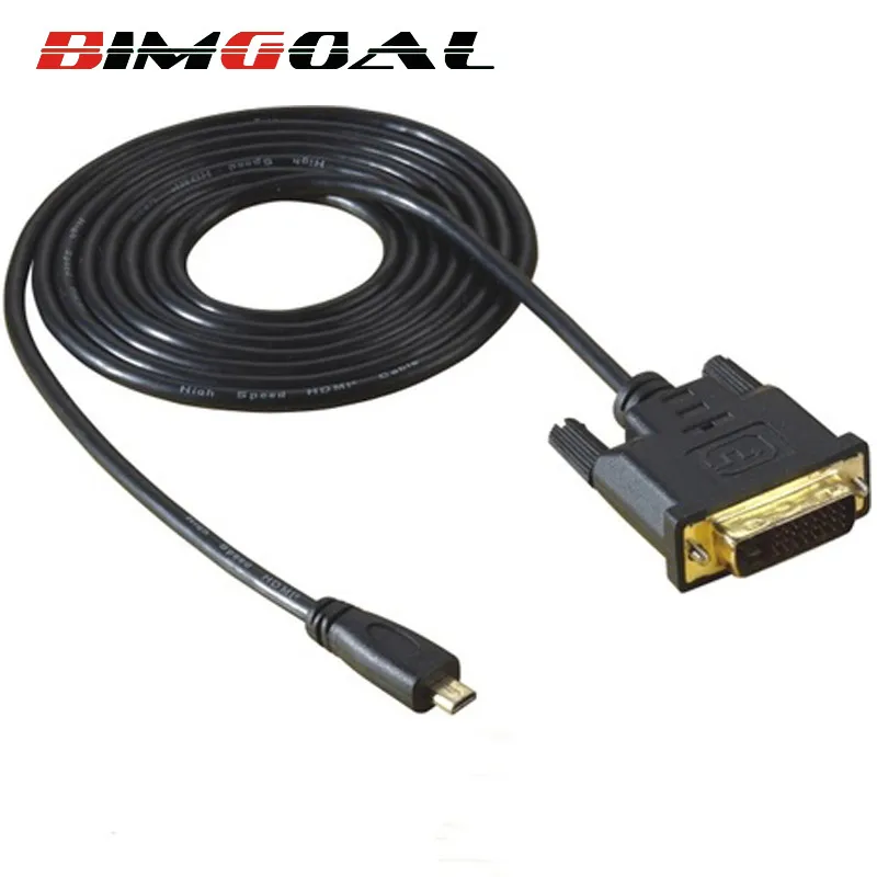 Высокоскоростной микро HDMI дви кабель DVI-D 24+ 1 кабель штекер к разъём HDMI папа dvi кабель для