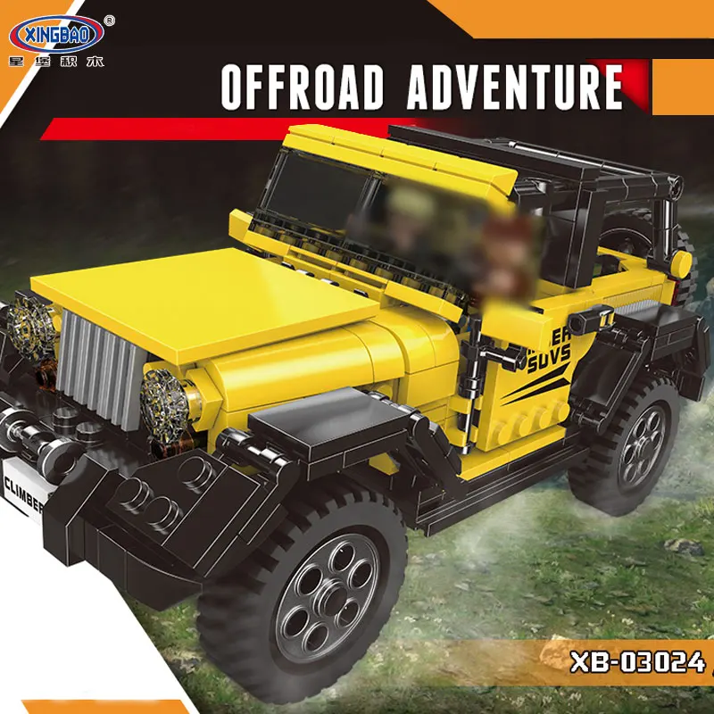 Новый XingBao 03024 512 шт. автомобиля серии Offroad приключенческий комплект строительные