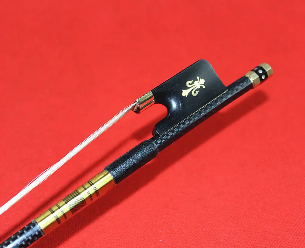

Brand NEW PRO light carbon fiber 4/4 viola bow copper parts white horse hair