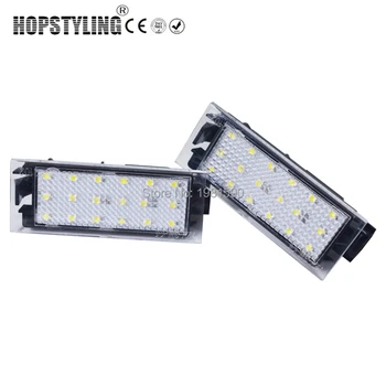

2pcs 18SMD LED rear number license plate light for Renault Clio 3 Laguna 2 Master Megane Twingo Vel Satis Car accessory