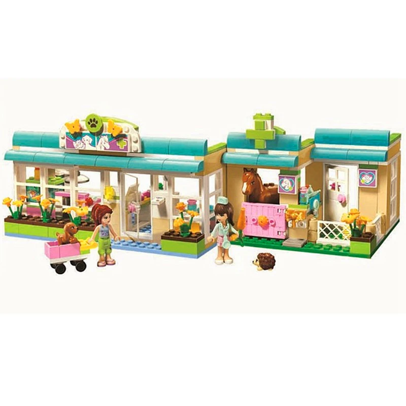 

BELA 10169 Friends Heartlake Vet City Animals Building Blocks Brick Compatible LegoIN Technic 3188 Playmobil Toys For Children