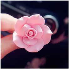 EDFY мягкая гончарная Камелия автомобильный Кондиционер розетка духи папка розовый