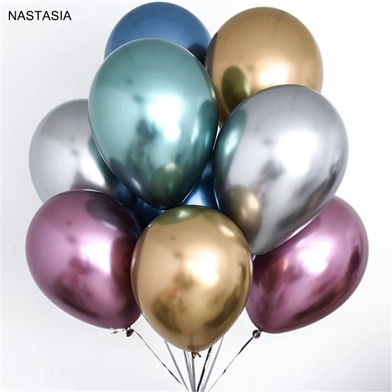 

NASTASIA 25pcs/lot Metallic multicolor latex balloon 12 inch 2.8g wedding birthday party decoration balloons