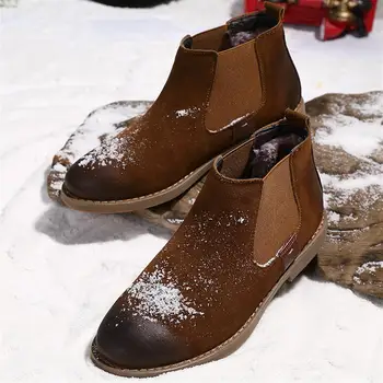 Vintage Chelsea Bottes En Cuir Suédé Hommes