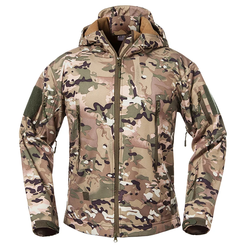 Мандра Night Camo V5 Soft Shell Тактический военный пиджак Для мужчин Водонепроницаемый Зимние флисовые пальто армия одежда камуфляжные куртки