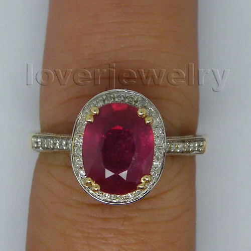LOVERJEWELRY винтажный Новый дизайн! Свадебное кольцо из желтого золота с красным