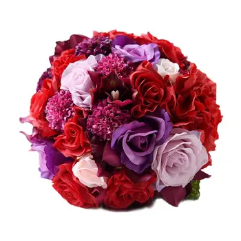 

Wedding Bouquet Silk Bridesmaid Bouquet Bridal Fake Bouquet Artificial Flowers for Wedding Party Supplier Favours