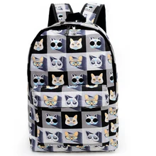 2016 Femmes Impression Sac À Dos Toile Fleurs Animal Épaule Sac D’école Pour Les Adolescents Filles Sacs de Voyage Bolsas Mochilas APB05