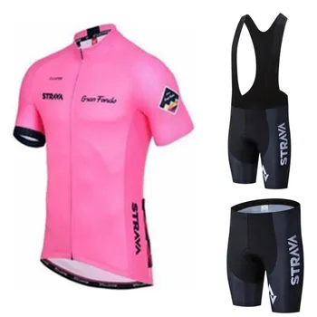 

STRAVA Zomer Pro Wielertrui Set Racing Fiets Kleding Man Maillot Ropa Ciclismo MTB Bike Kleding Sportkleding Fietsen set