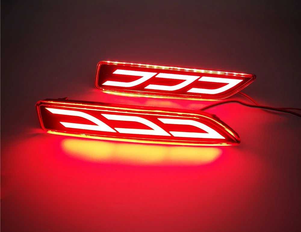 2PCS For Honda CRV CR-V 2007 2008 2009 Multi-function LED Tail Rear Bumper Light Rear Fog Lamp Auto Bulb Brake Light Reflector