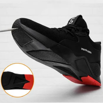 

Steel Toe Safety Shoes Puncture Proof Boots Comfortable Anti-smashing Anti-piercing Industrial Shoes for Men Breathable Sneakers