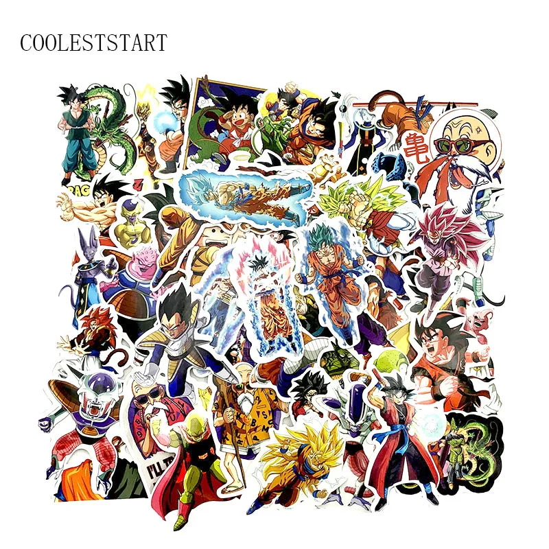 

100Pcs/Set New Dragon Ball Graffiti Sticker For Luggage Motorcycle Laptop Refrigerator Washing Machine Mobile Phone Pvc Sticker