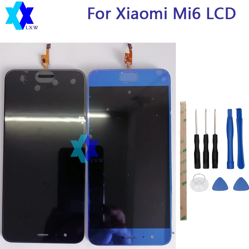 Для Xiaomi Mi6 ЖК дисплей Дисплей + Сенсорный экран Панель цифровой Запчасти для авто