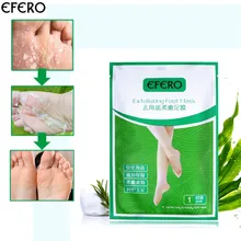 Efero 2 пары маска для пилинга ступней для ног носки для педикюра отшелушивающая маска для ног детская маска для ног крем для ухода за кожей средство для удаления мертвой кожи