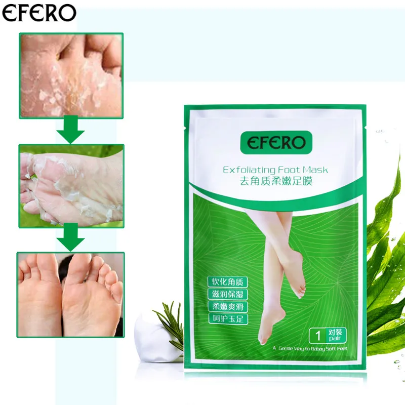 

efero 2pair Foot Peeling Mask for Legs Socks for Pedicure Exfoliating Foot Mask Baby Feet Mask Skin Care Cream Dead Skin Remover