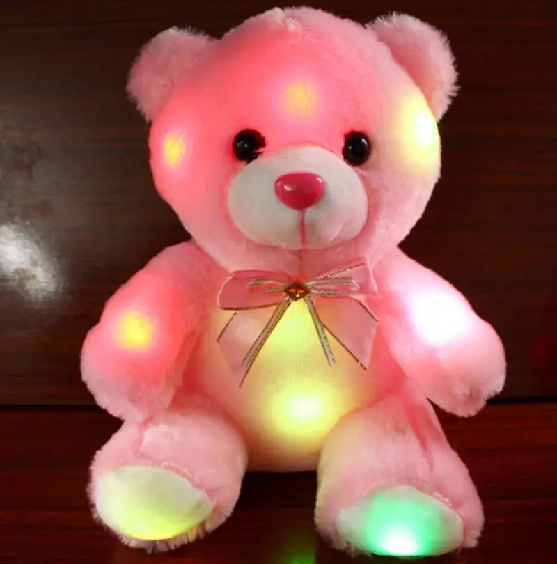 Мягкие животные медведь светодиодный светильник-вспышка плюшевый светящийся милый медведь панда кукла плюшевая игрушка подарок ребенку