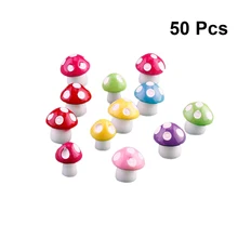 50 шт. украшение «гриб» из смолы, креативная Красочная искусственная миниатюра, ремесла, садовое украшение бонсай, Декор для дома, сада A30