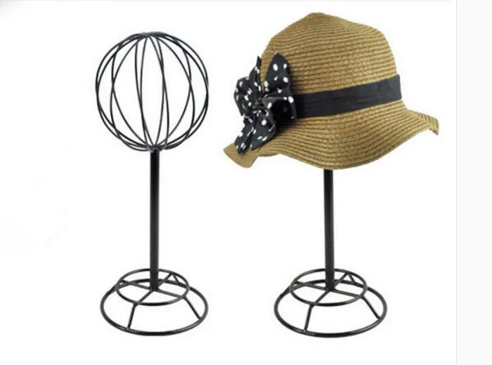 Горячая Распродажа, стеллаж для хранения шляп, металлическая Кепка, стойка для демонстрации, соломенная шляпа, Солнцезащитная полка, держатель для парика, стойка для бутика, демонстрационный реквизит - Цвет: Style 5 Black
