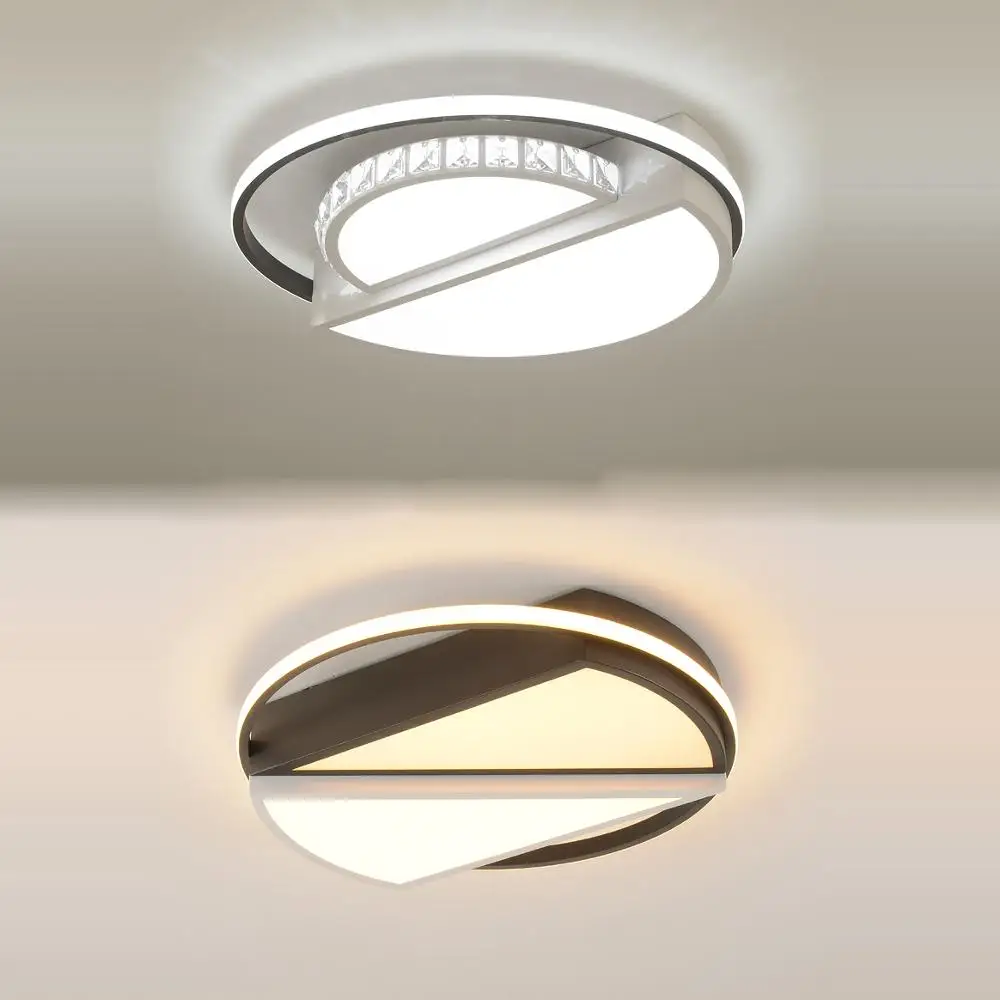 

LED Geometric Acryl iron Crystal Round Lamparas De Techo LED Lamp.Ceiling Lights.LED Ceiling Light.Ceiling Lamp For Foyer