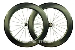 Новые 700C 80 мм moonscape клинчер диски дорожный велосипед матовый UD Полный углеродного волокна наборы велосипедных колес dimple 25 мм ширина