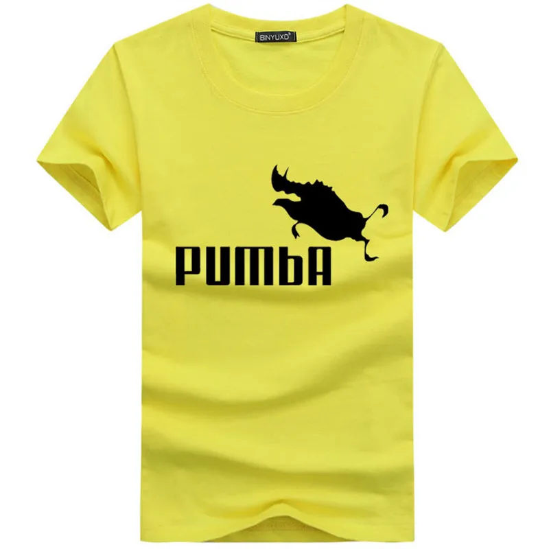 BINYU 2018 Милый Забавный тройник футболки homme Pumba (Пумба) для мужчин с коротким