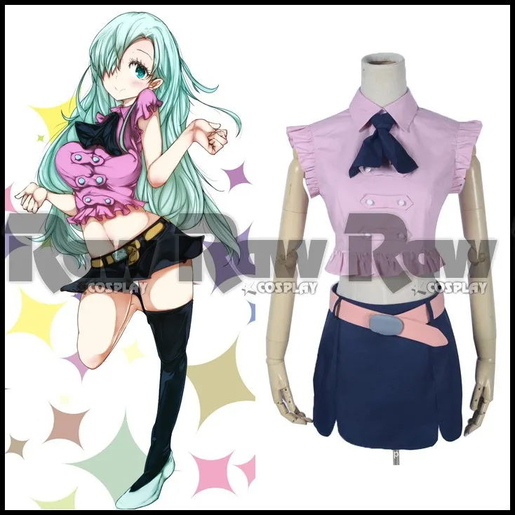 The Seven Deadly Sins Elizabeth Liones Cosplay Costrumes Anime Characters Chool Uniform Pink Shirt Lolita Skirt Set Raw0268 Shirts Photo Shirt Brandshirt Textile Aliexpress