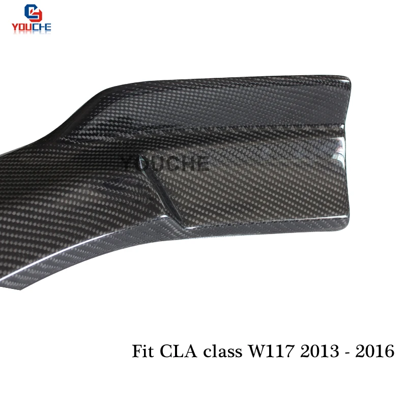 Спойлер для переднего бампера из углеродного волокна Mercedes W117 CLA Class 2013 2016 pre facelift