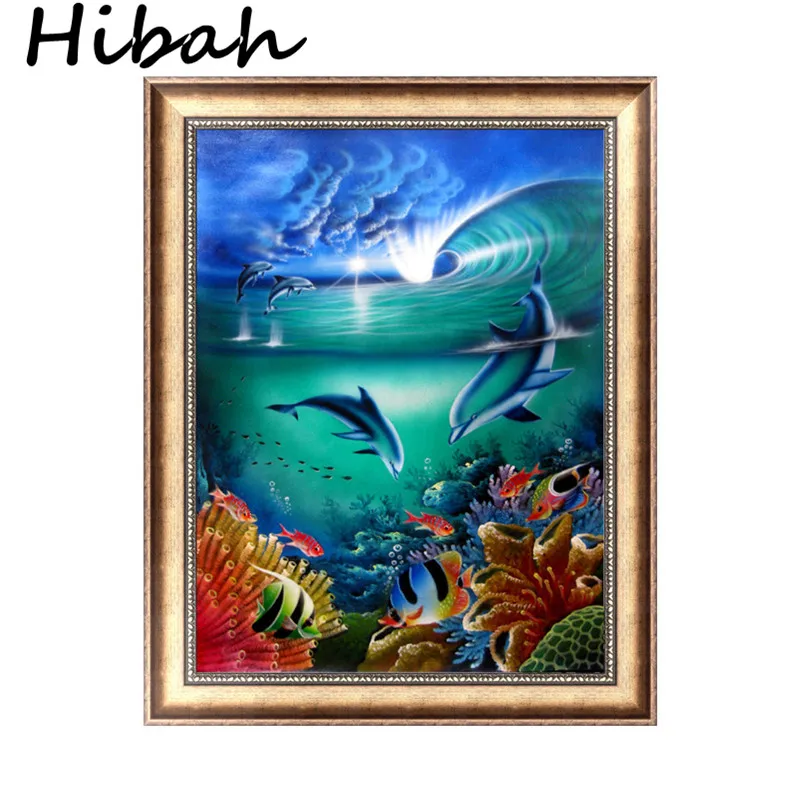 

Underwater World 5d Diy Diamond Rubik's Cube Diamond Cross Stitch Embroidery Set Mosaic Pattern Home Decor