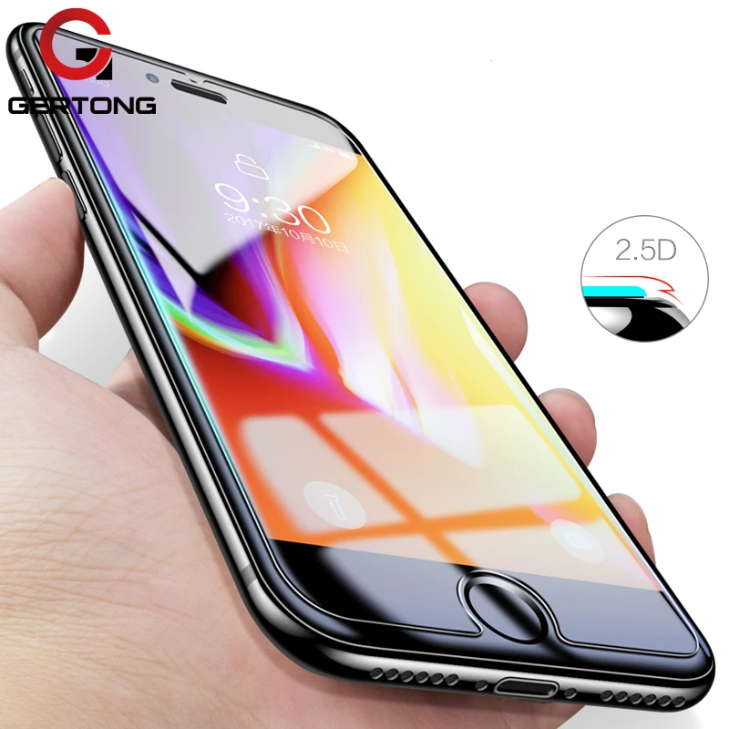 

GerTong 2.5D Front Tempered Glass For iPhone 6 6s 7 8 Plus Screen Protector For iPhone 5 5S SE 4 4S X Protective LCD Safety Film