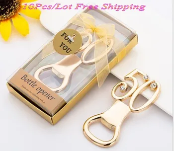 

(10 Pcs/lot) Golden Wedding favors of 50th Bottle Opener Favors for 50th Wedding anniversary gift and Gold Birthday Party favors