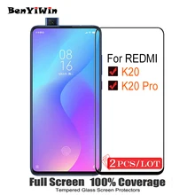 2 шт Полное покрытие закаленное стекло для XIAOMI Redmi K20 9H защита экрана на Защитное стекло для Redmi K20 Pro пленка