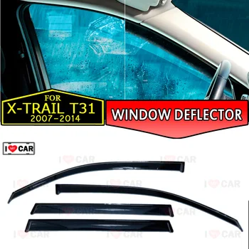 

Window deflector for Nissan X-Trail T31 2007-2014 car window deflector wind guard vent sun rain visor cover car decor