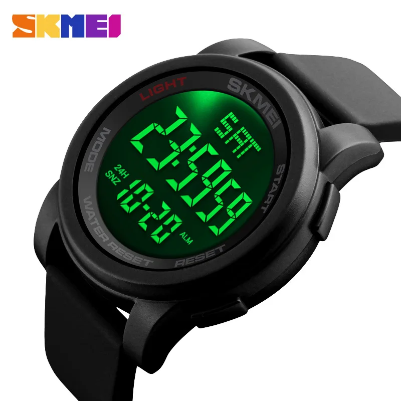Masculinos da Marca Relógios de Pulso à Prova Skmei Relógios Superior Casual Digital Relógio Masculino Dwaterproof Água Esporte 1257 Led