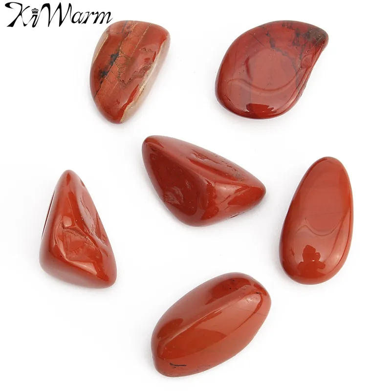

KiWarm 6pcs Red Jasper Tumble Stones Polished Stones Healing Crystal Gemstones For Fish Tank Aquarium Decoration 20mm-30mm