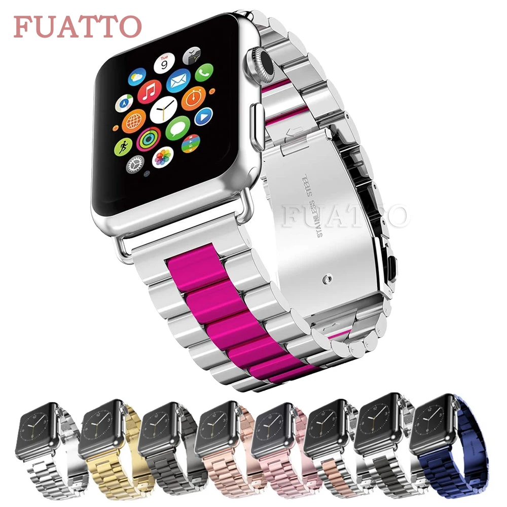 

Strap For Apple Watch band 42 mm 38mm 40mm 44mm Link Stainless Steel Iwatch Series 4 3 2 1 Bracelet Wrist Watchband Accessories