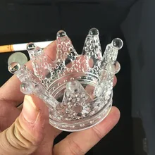 Изысканная Корона сигарета пепельница круглая стеклянная искусство пепельница контейнер для женщин подарок(China)