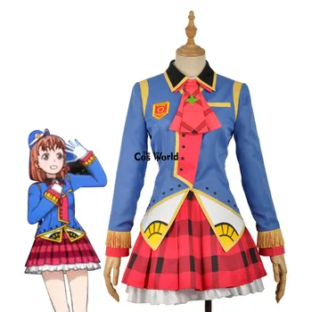 

Love Live Sunshine Aqours Happy Party Train Nyamazing Takami Chika Uniform Dress Coat Shirt Outfit Anime Cosplay Costumes