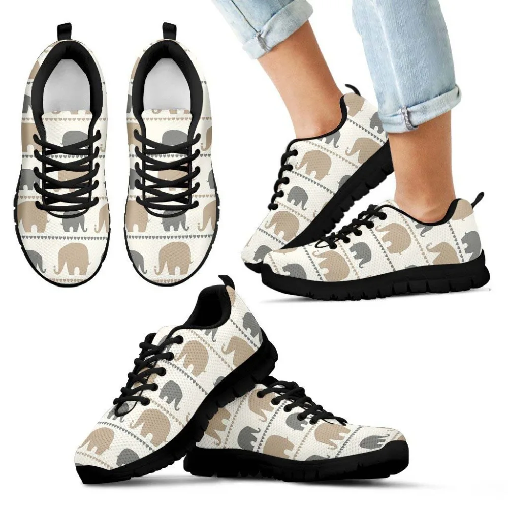

Nopersonality Breathable Elephant Print Mesh Sneakers for Men Casual Lace Up Vulcanize Shoes Comfortable Male Mesh Shoes Plus