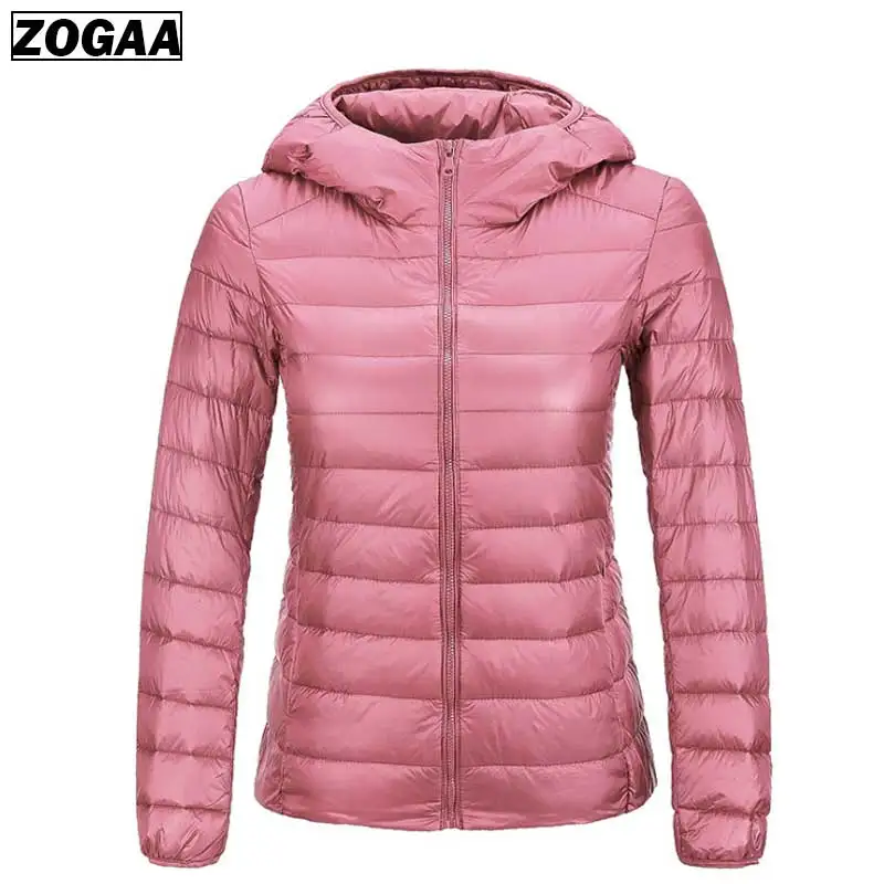 Winter Men and Women Fashion Lightweight Hooded Quilted Puffer Down Jacket Filling with silk floss blouses for autumn and winter