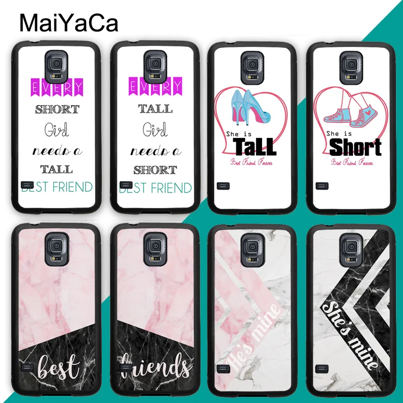 

MaiYaCa Shorts Tall Girls Best Friends Matching Soft Phone Cases For Samsung S5 S6 S7 edge S8 S9 S10 Plus Lite Note 5 8 Cover