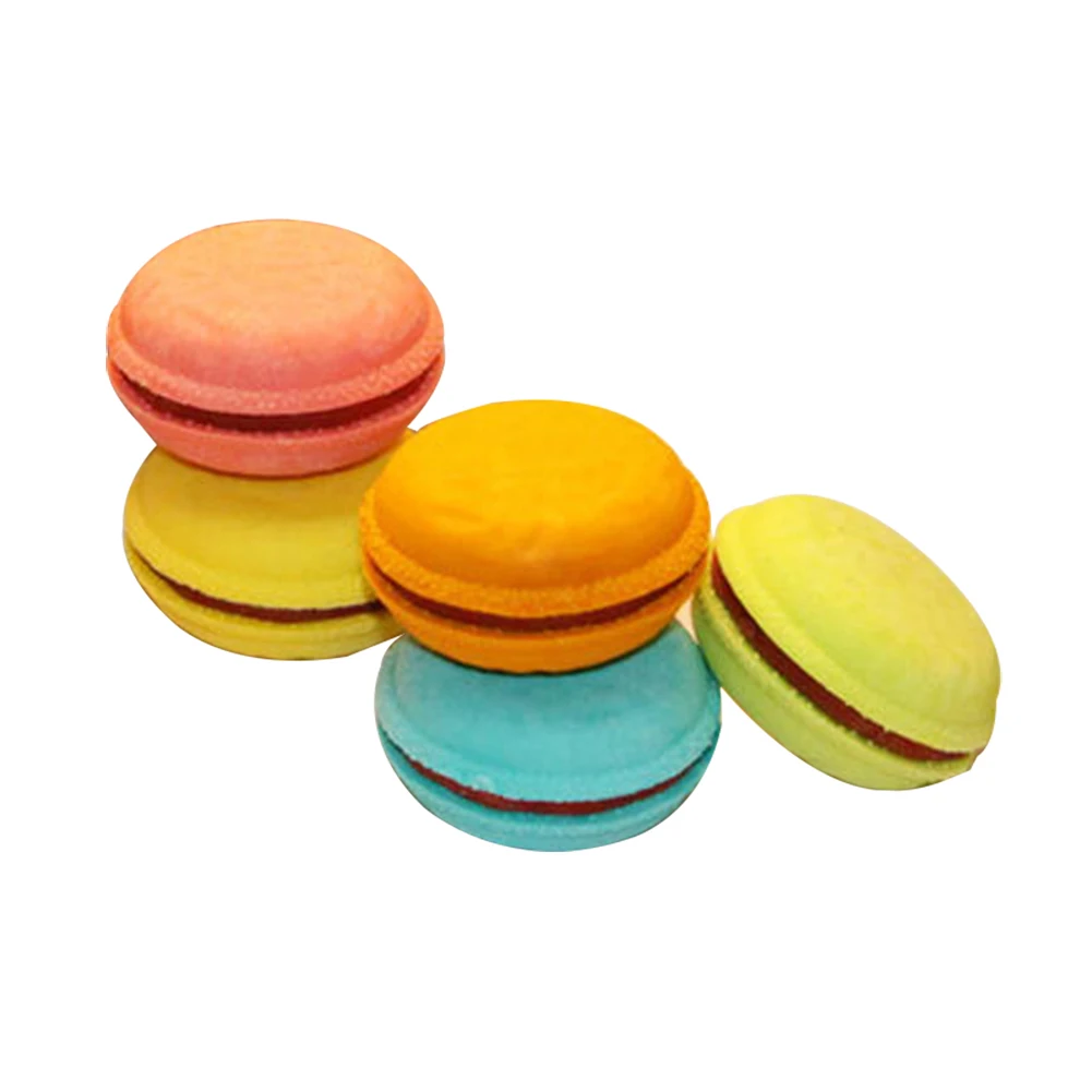 

5Pcs Cute Macaroon Style Erasers Children Students Office School Supplies Gift